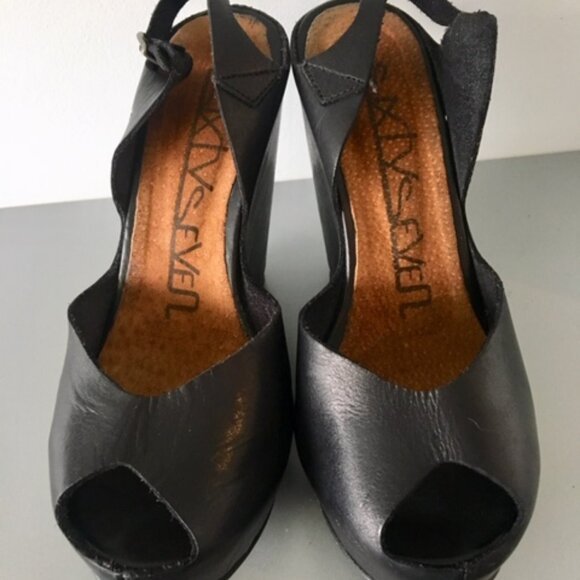 Sixty Seven platform Wedge black size 6 - Picture 7 of 14